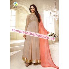 K2946 BEIGE COLOUR KASEESH PRACHI-10 ANARKALI DRESS 